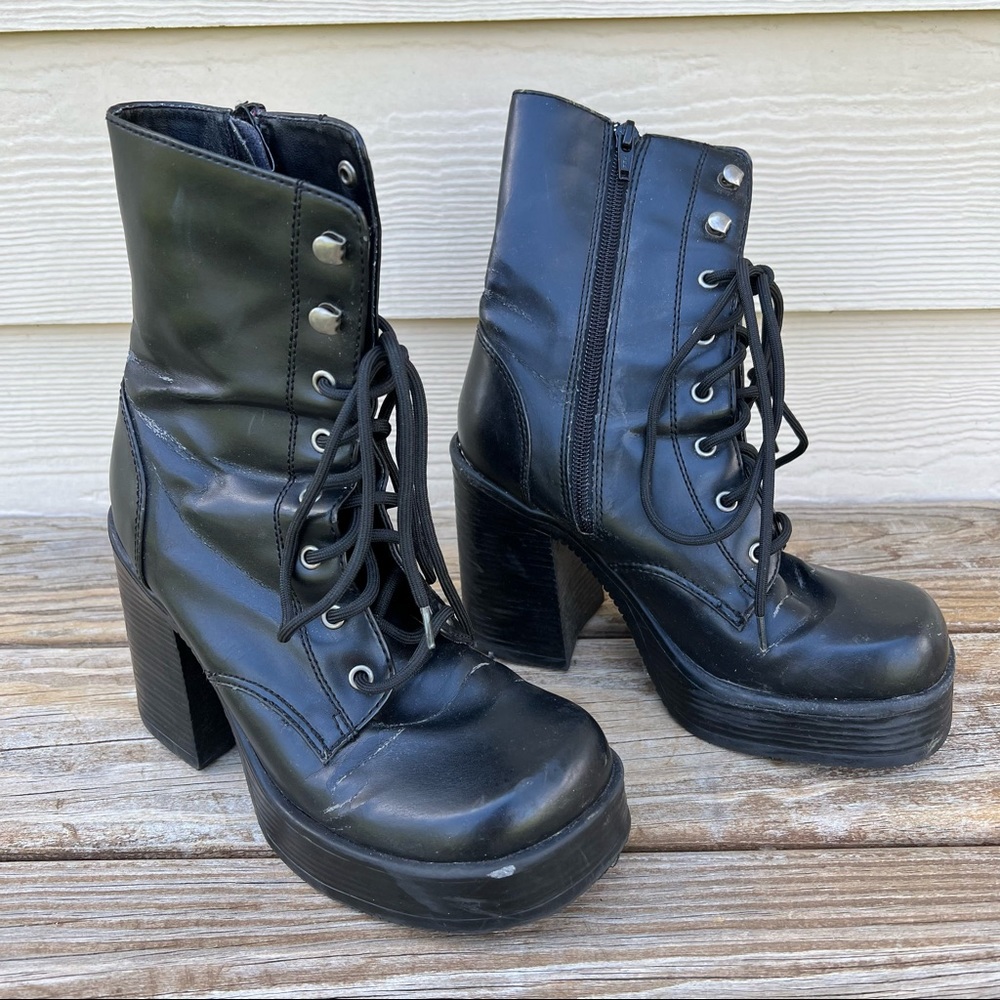 Vintage y2k Mudd Platform Boots - Picture 1 of 8